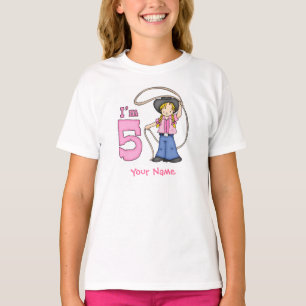 T-shirt Cowgirl Roper 5e anniversaire Personnalisé