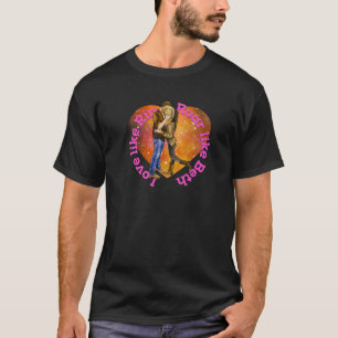 T-shirt Cowgirl Valentine Cowboy Dreams Romantic Rip Horse