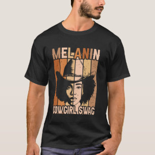 T-shirt Cowgirls Mélanine Africaines Swag Cowgirl Mélanine