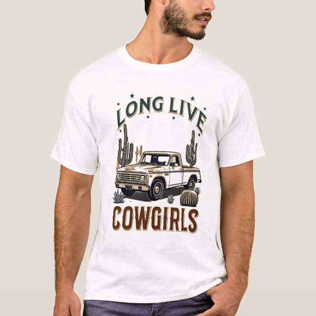 T-SHIRT COWGIRS LONGS VIVANTS (Devant)
