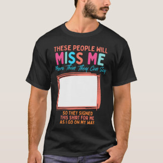 T-shirt Coworkers Citations Adieu Coworker Famille d'amis