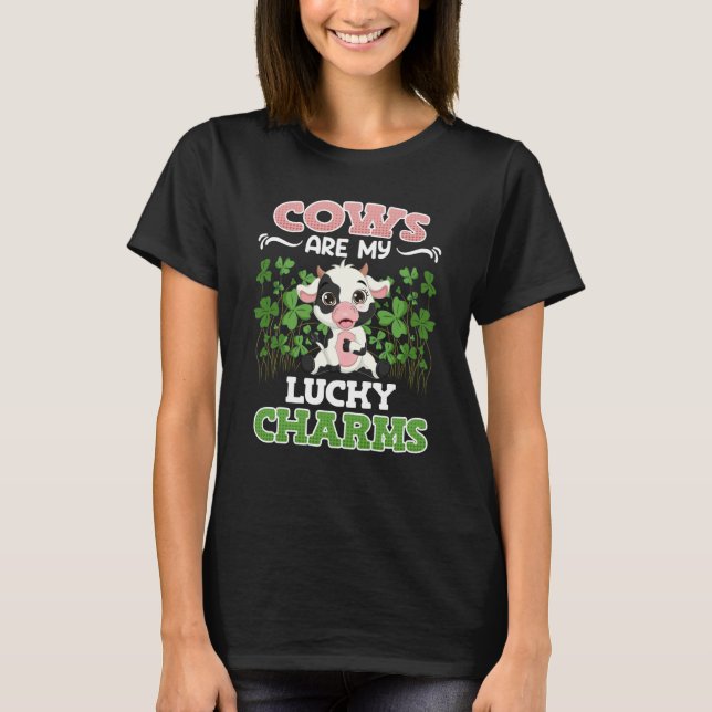 T-shirt Cows are my lucky charms farmer (Devant)