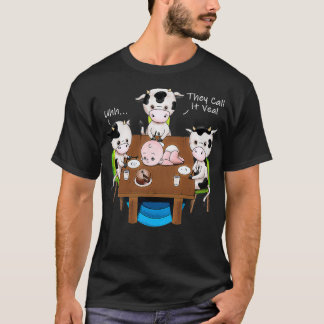 T-shirt Cows with Veal Funny Vegan Apparel for Activist