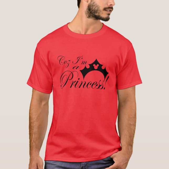 T-shirt Coz je suis une princesse (Devant)