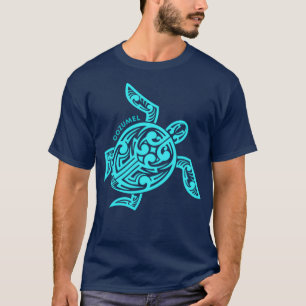 T-shirt Cozumel de tortue hawaïenne tribale