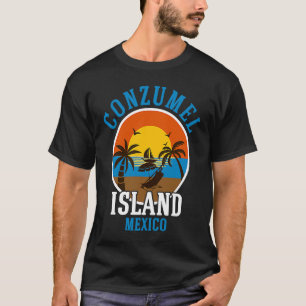 T-shirt Cozumel Mexico Plages Retro Cool Distressed Graphi