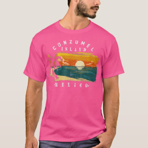 T-shirt Cozumel Mexique Plages Cool rétro déçu 2
