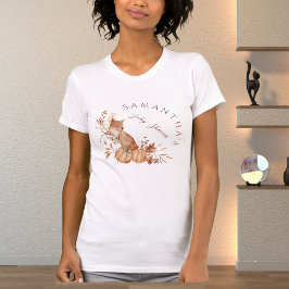 T-shirt Cozy Autumn Woodland Fox Pumpkin