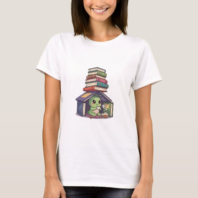 T-shirt Cozy Bookworm's Tea Time Hideaway (Devant)
