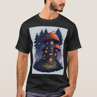 T-shirt Cozy Mushroom Cottage in a Magical Forest