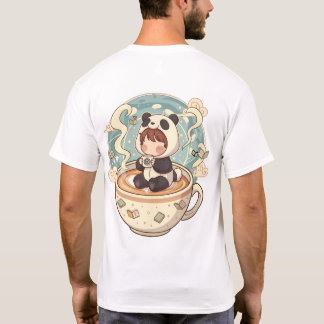T-shirt Cozy Panda Coffee Men's Graphic Tee
