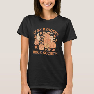 T-shirt Cozy Readers Book Society Pastel Fall Books & Pump