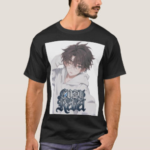 T-shirt Cozy Rebel Anime Boy - Vêtements de rue esthétique