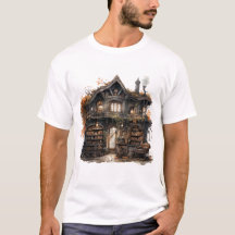 Cozy Storybook Halloween House Autumn Illustration