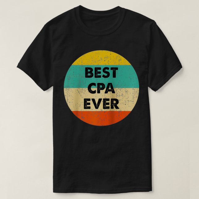 T-shirt CPA Shirt Best CPA Ever Raglan Baseball Tee (Design devant)