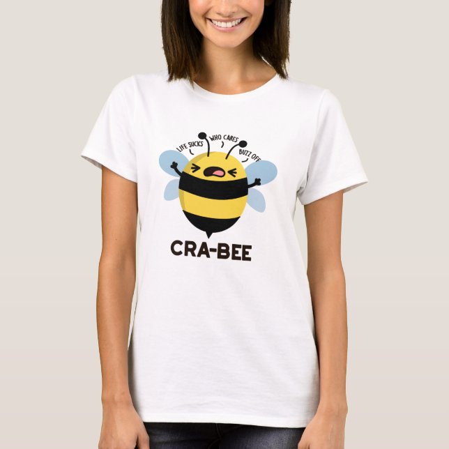 T-shirt Cra-bee Funny Crabby Bee Pun (Devant)