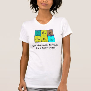 T-shirt Crab Cakes, phrase de la table périodique
