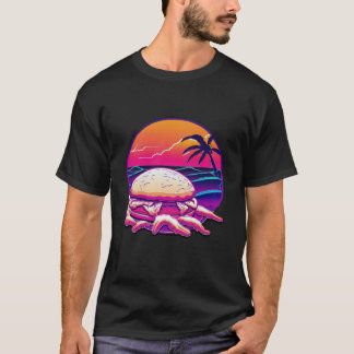 T-shirt Crab Cakes Synthwave 80s Retrowave Aesthetic