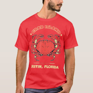 T-shirt Crab Island Destin Floride FL Sandbar Souvenir