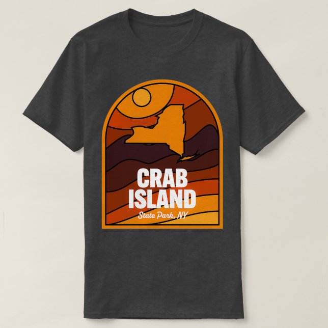 T-shirt Crab Island State Park New York (Design devant)
