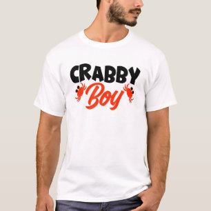 T-shirt Crabby Garçon Crabe Homard Crabe Crabe Écherolis