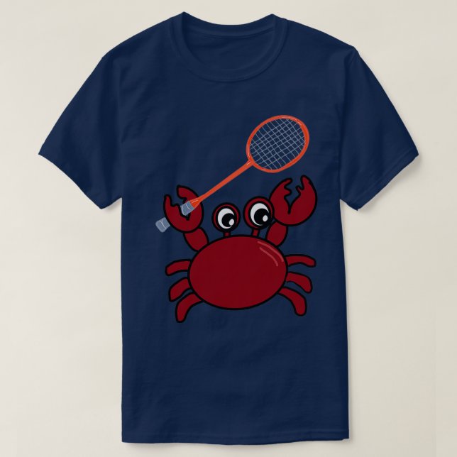 T-shirt Crabe Badminton Kawaiii T (Design devant)