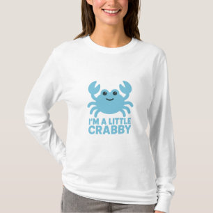 T-shirt Crabe Bleu Pastel – Douce “Je suis un peu grincheu