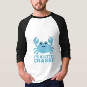 T-shirt Crabe Bleu Pastel – Douce “Je suis un peu grincheu