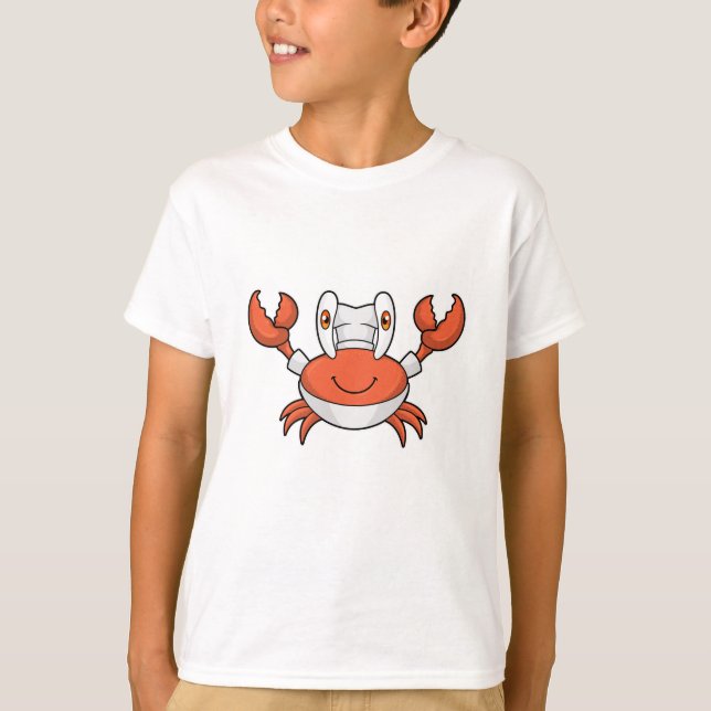 T-shirt Crabe comme cuire avec casquette de Cuisine (Devant)
