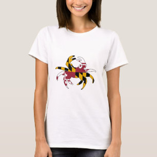 T-shirt Crabe de drapeau du Maryland