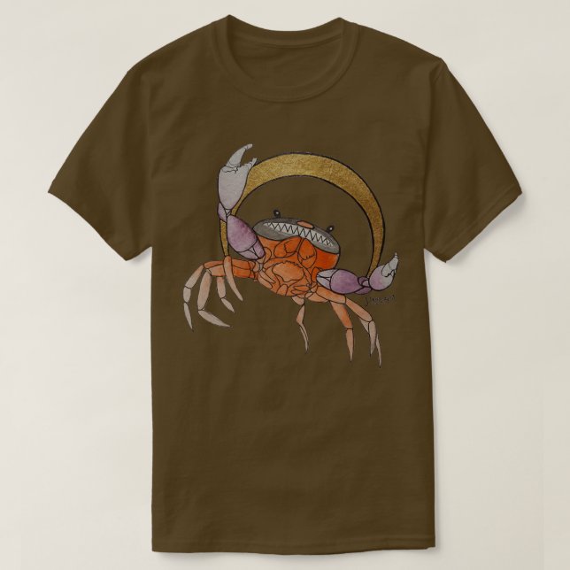 T-shirt Crabe de la lune d'Halloween (Design devant)