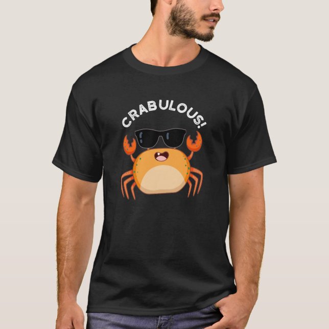 T-shirt Crabe Funny Crabe Pun Dark BG (Devant)