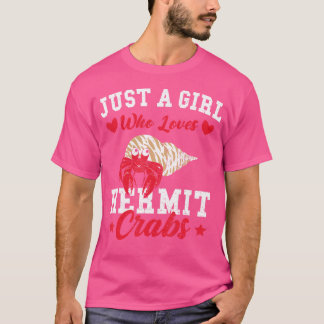T-shirt Crabe Hermite Juste Une Fille Qui Aime Le Crabe He