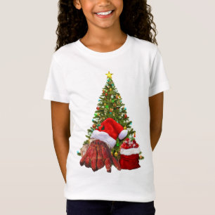 T-Shirt Crabe père Noël Amusant Crabe de Noël Hermite Crab