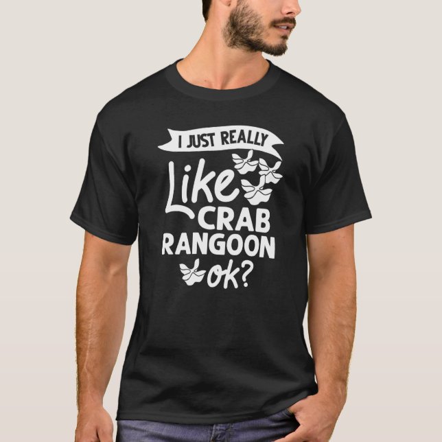 T-shirt Crabe Rangoon Crème Fromage Wontons Sauce de tremp (Devant)