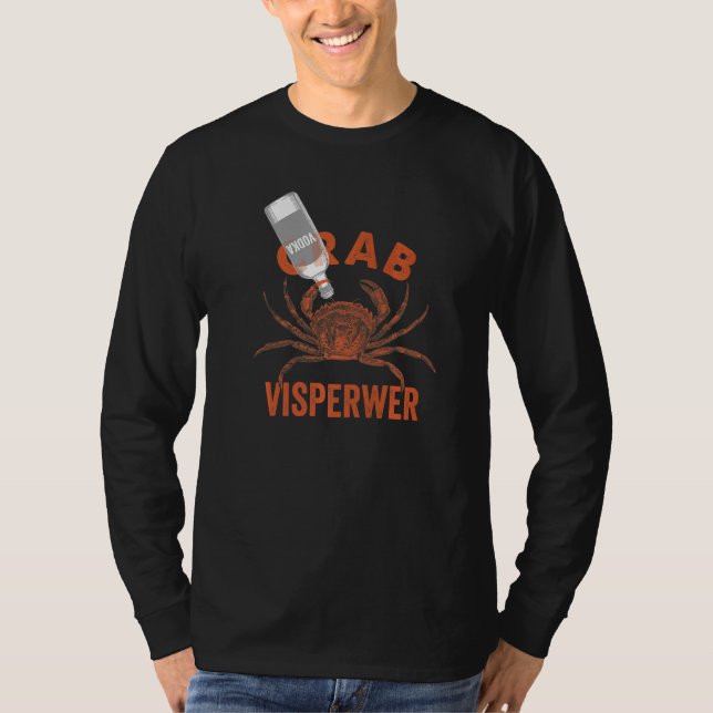 T-shirt Crabe Whisperer Crabbing Pêche Boire Retro (Devant)