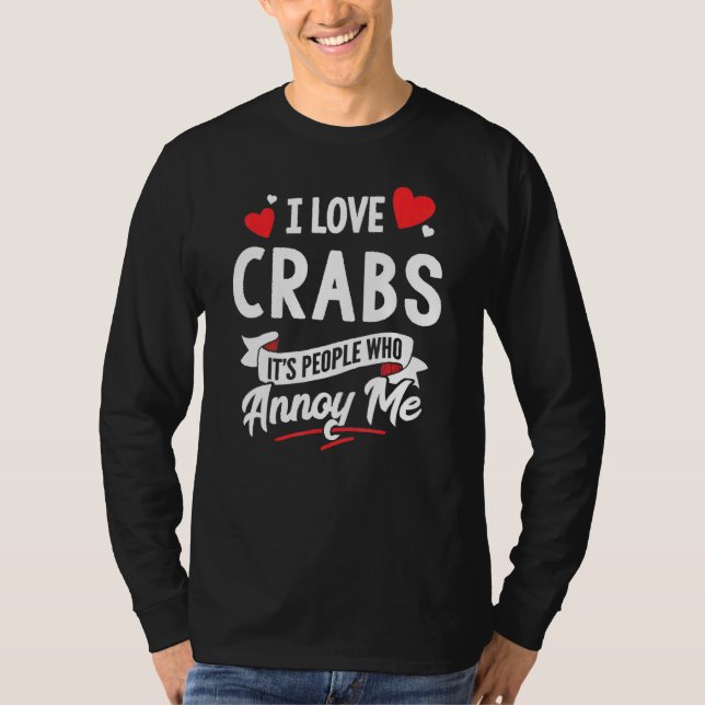 T-shirt Crabes Design - I Love Crabs (Devant)