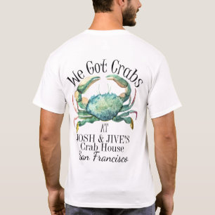 T-shirt Crabs Restaurant de fruits de mer Chemise