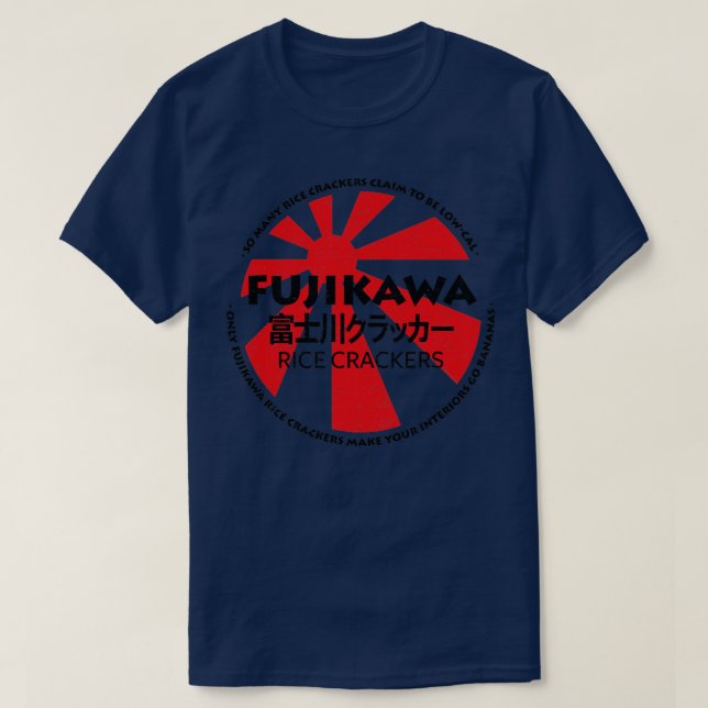 T-shirt Crackers de riz Fujikawa RxTp1 noir (Design devant)