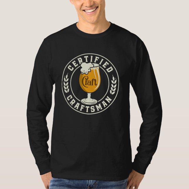 T-shirt Craft beer Certified Craftsman (Devant)