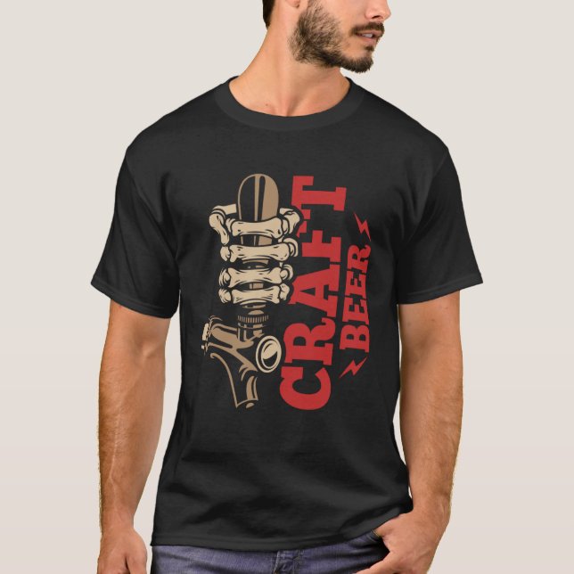 T-shirt Craft Beer Crafts Brew Brewing Brewer Beer Drinker (Devant)