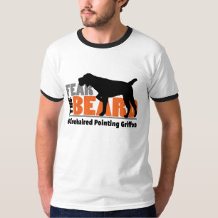 T-shirt Craignez la barbe - griffon de pointage à poils
