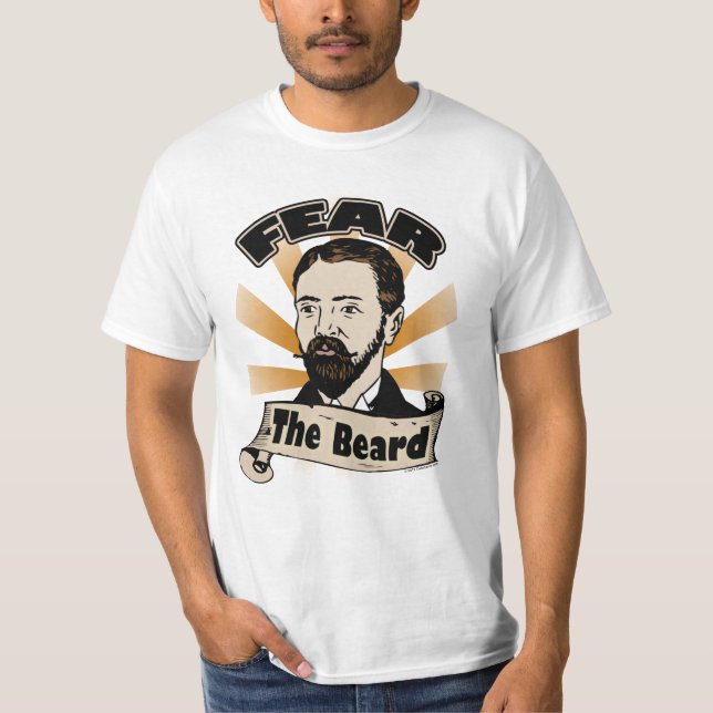 T-shirt Craignez la barbe, la moustache drôle (Devant)