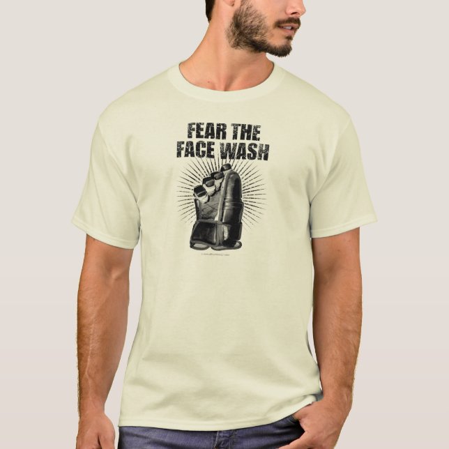 T-shirt Craignez le lavage de visage (l'hockey) (Devant)