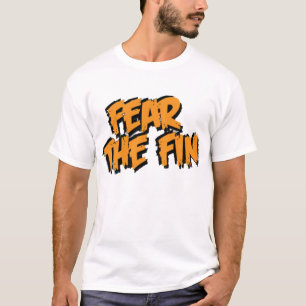 T-shirt Craignez le logo d'aileron (orange)