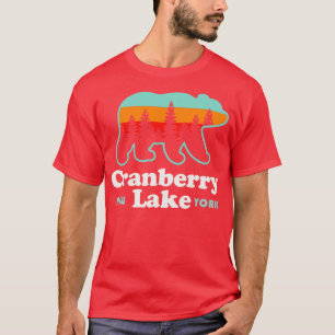 T-shirt Cranberry Lake New York Randonnée Fishing Camping