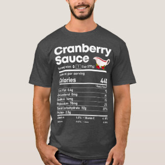 T-shirt Cranberry Sauce Nutrition Facts Thanksgiving Chris