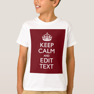 T-shirt Cranberry Wine Bourgogne Gardez Le Calme Demandez 
