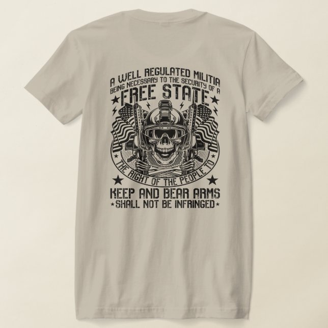 T-shirt crâne 2e amendement (Couchage Retour)