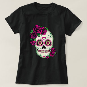T-shirt Crâne à sucre avec Roses